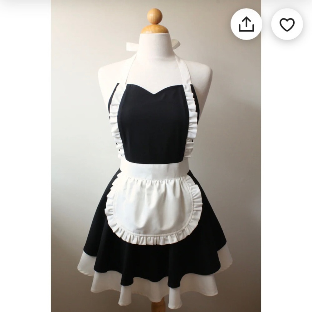French Maid Style Apron by BoojiBoo